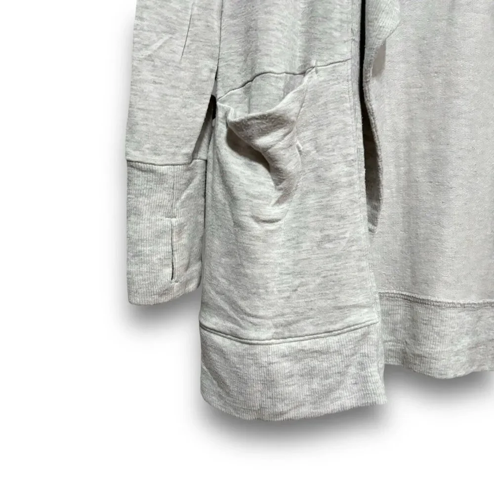Athleta Women's Studio Wrap Open Front Magnetic Cardigan Gray Size XS Length 28